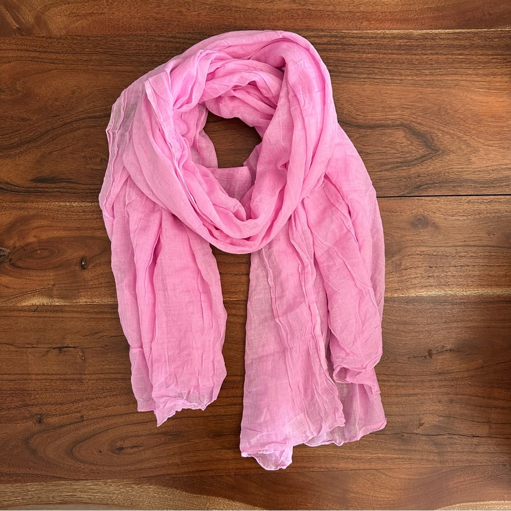100% cotton pink scarf